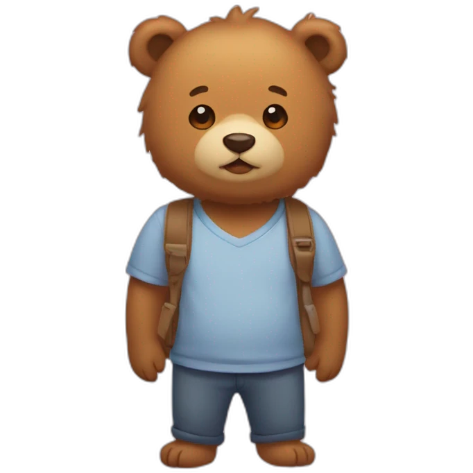Bear and 🐥 emoji