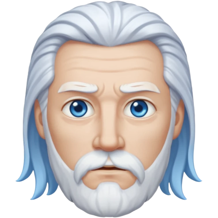 Odin with blue eyes, white hair emoji