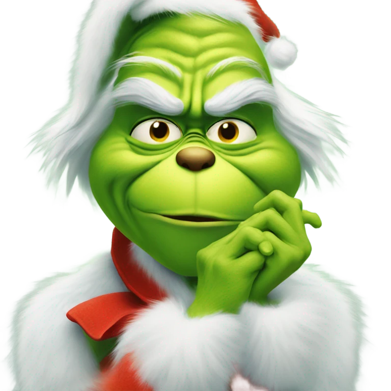 Grinch rubbing hands together emoji