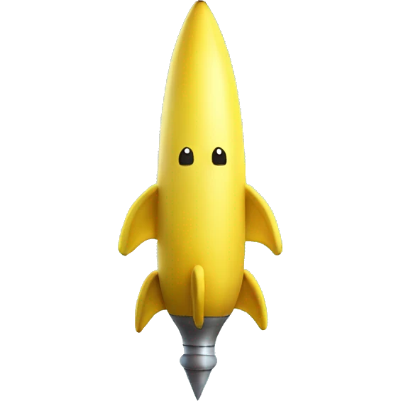 A giant banana rocket emoji