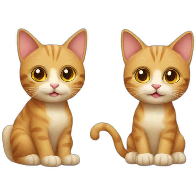 Two cats emoji