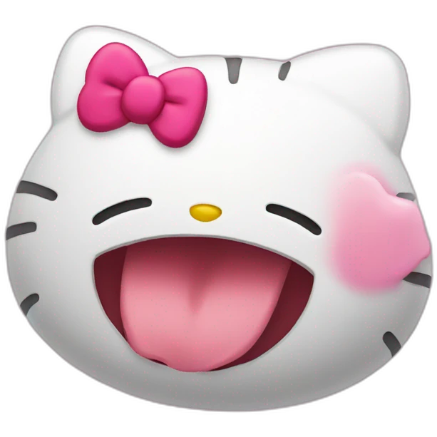 hello kitty farting emoji