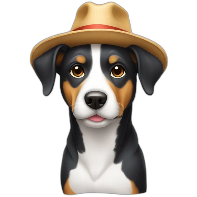 a dog with hat emoji