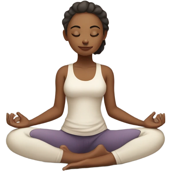 Yoga girl self care emoji