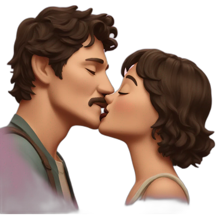 pedro pascal sending kiss emoji