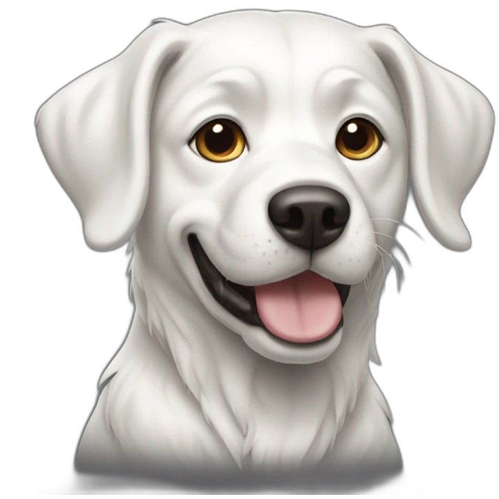 Chien blanc emoji