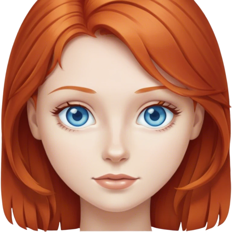 Redhead with blue eyes emoji