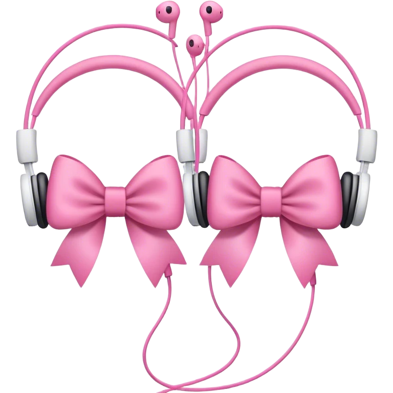 Earphones with bows emoji