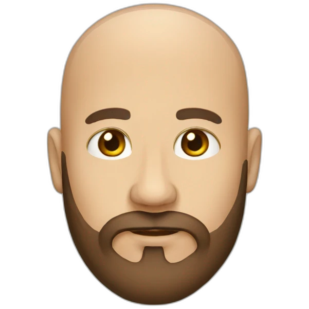 bald with long brown beard emoji