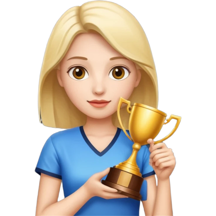 Women holding trophy emoji