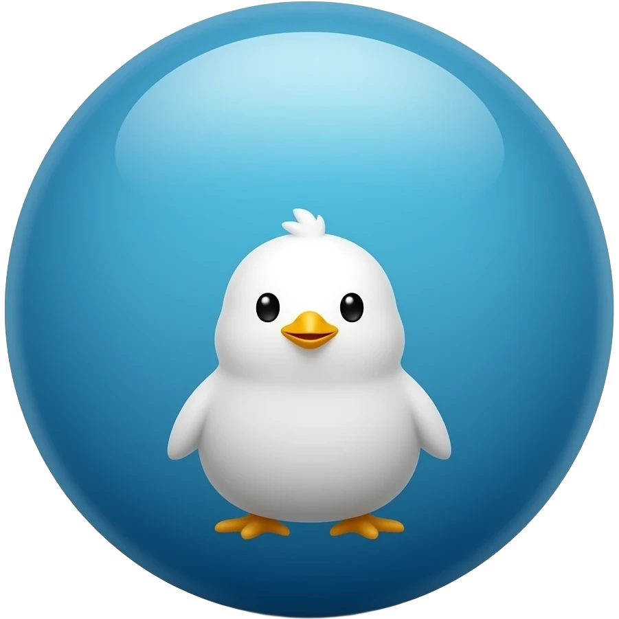 Hazme un bolita azul y en el centro un chulito de color blanco emoji