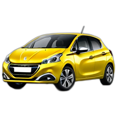 Peugeot 208 yellow emoji