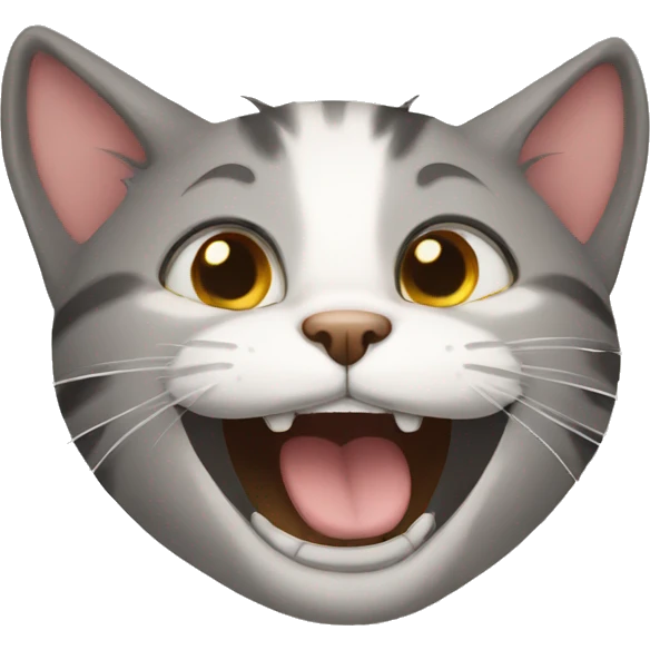 Cat laughs  emoji