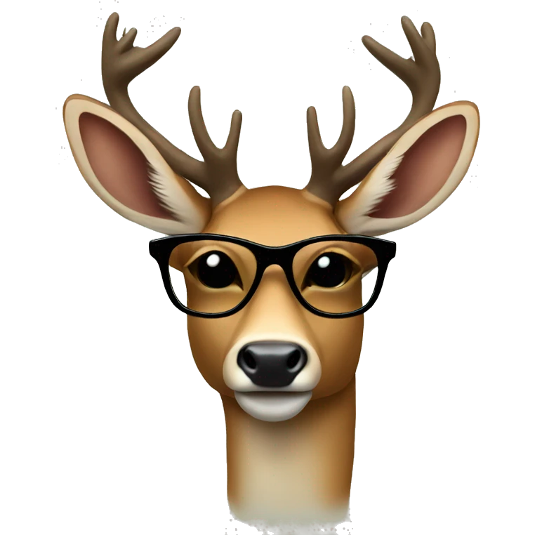 Deer with sunglasses  emoji