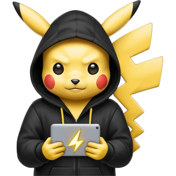 pikachu hacker emoji