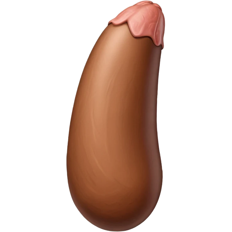 brown penis fully erect emoji