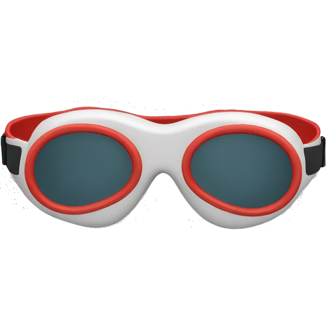 swimming goggles with red frame emoji