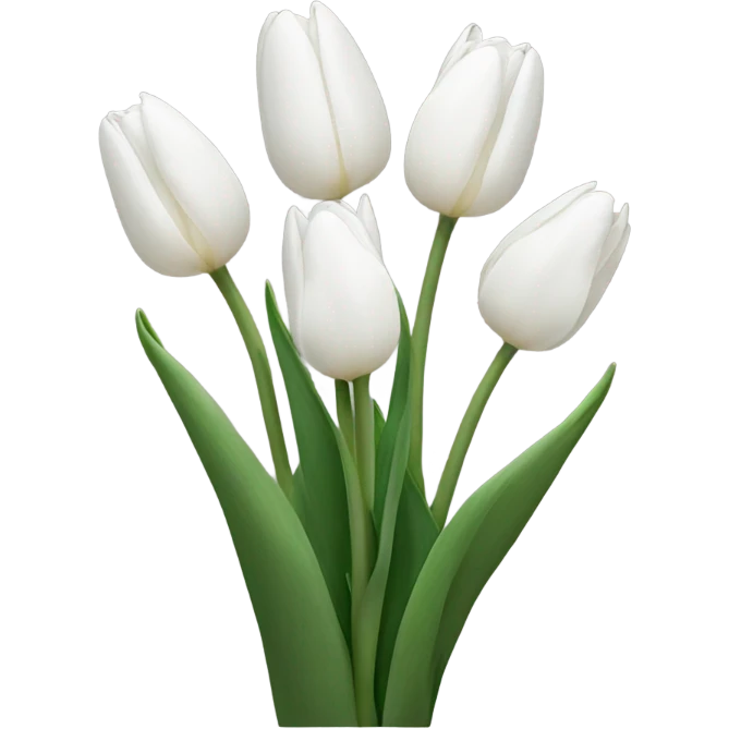 White tulipani emoji