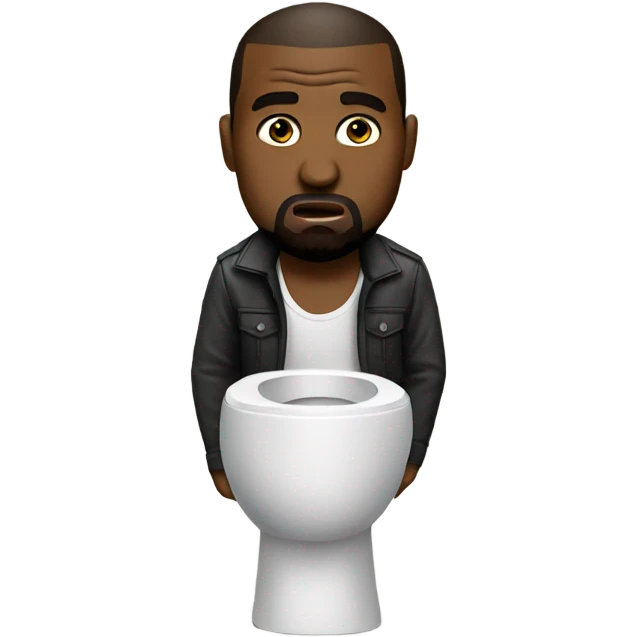 Kanye west on a toilet  emoji