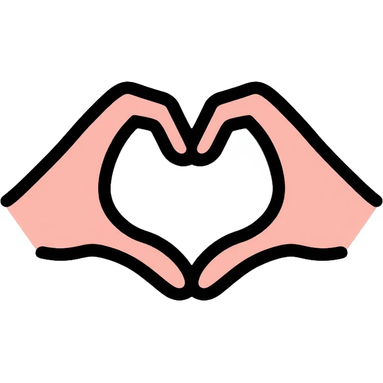 hands making heart shape symbolizing thank you and gratitude emoji