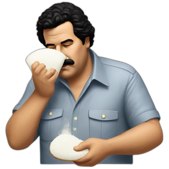 Pablo escobar sniffing flour emoji
