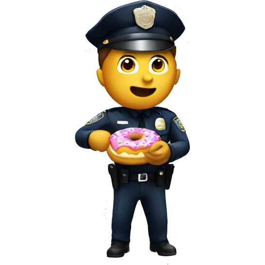 Cop eating donut emoji
