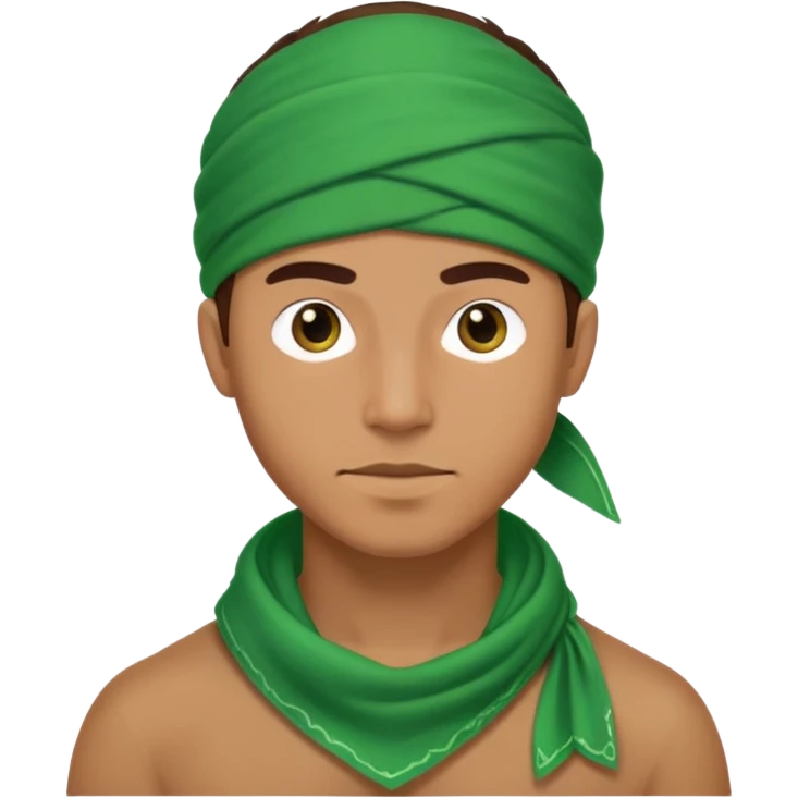 Man with green bandana emoji