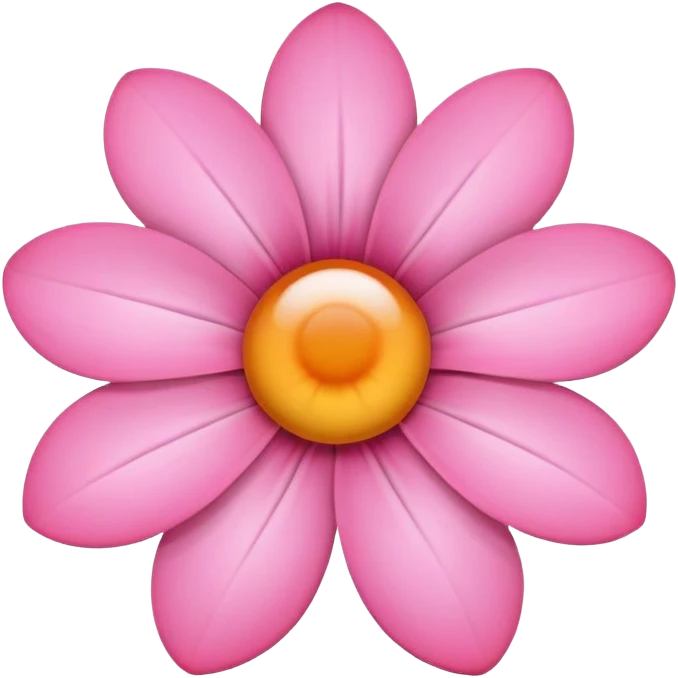 گل صورتی کیوت emoji