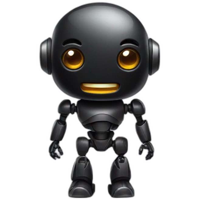 cute black robot emoji