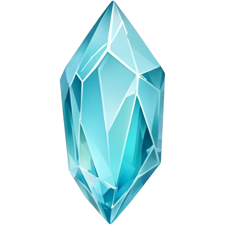 Icy white cyan blue Turquoise iridescent nebula crystal shard emoji