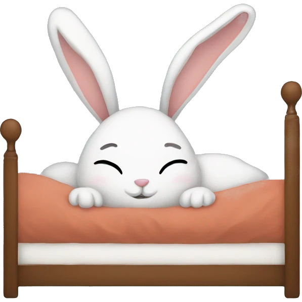 bunny in bed emoji
