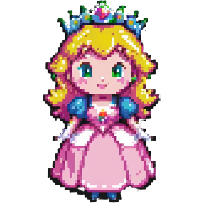 Princess Peach from Mario Bros emoji