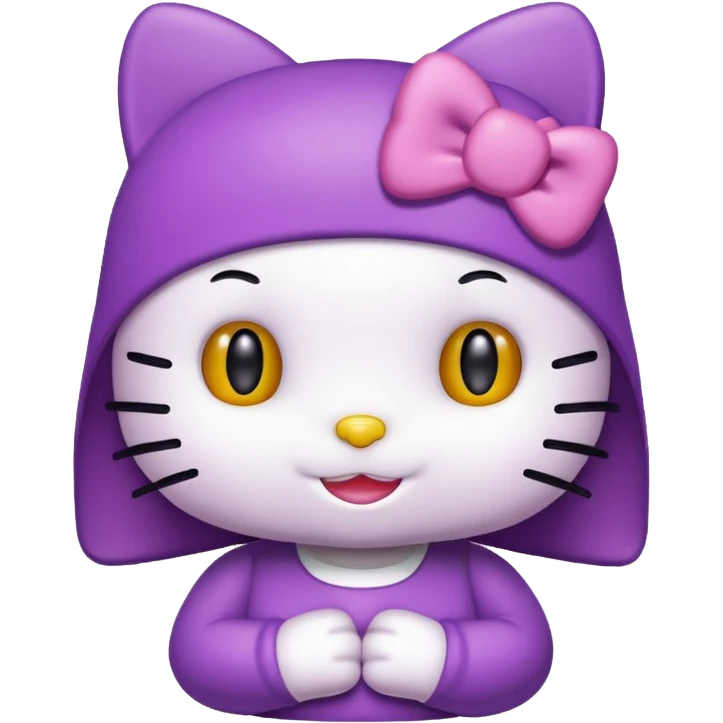 Purple hello Kitty emoji