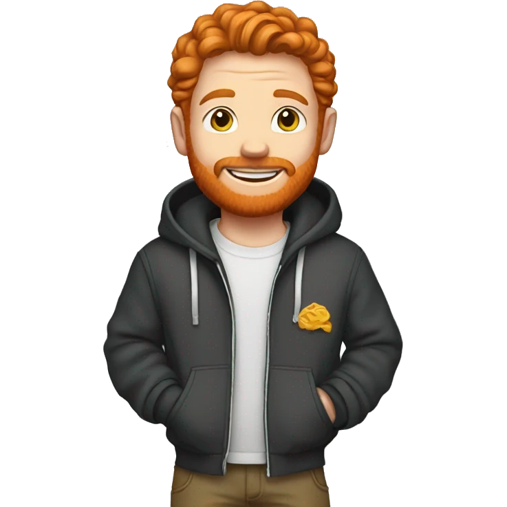 ginger guy with pride hoodie emoji