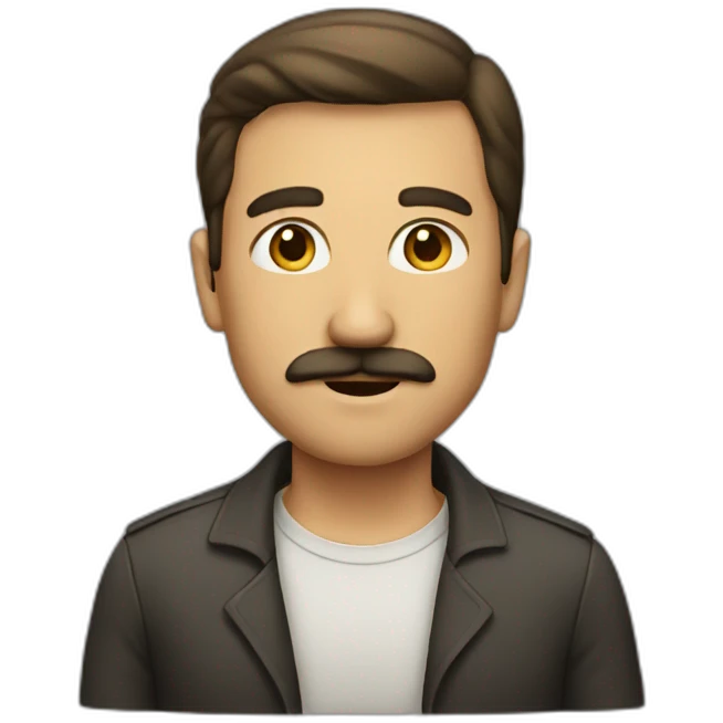 a man with a short mustache emoji