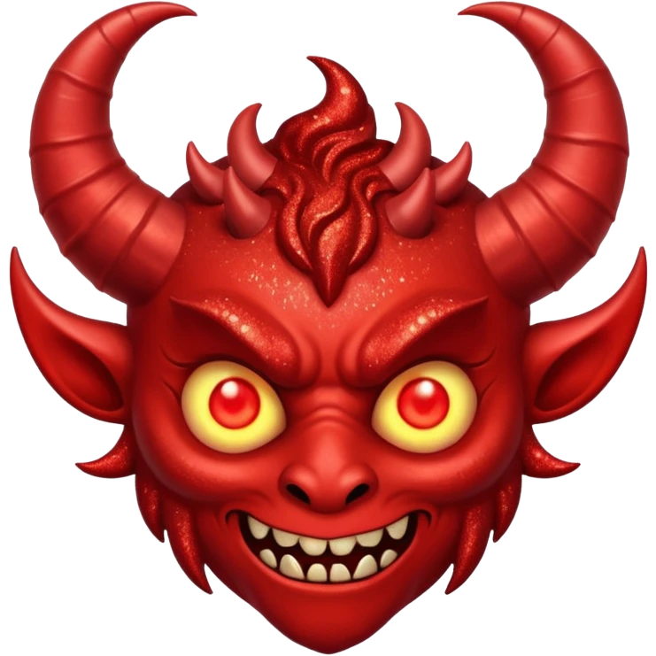 red glitter demon emoji