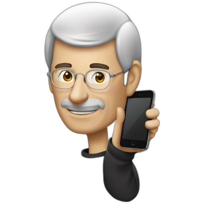 Steve Jobs con el Nuevo iPhone  emoji