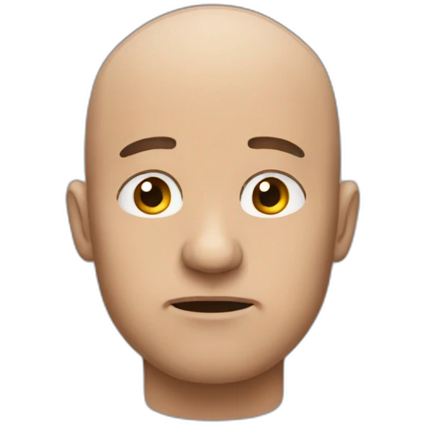 sad bald man emoji