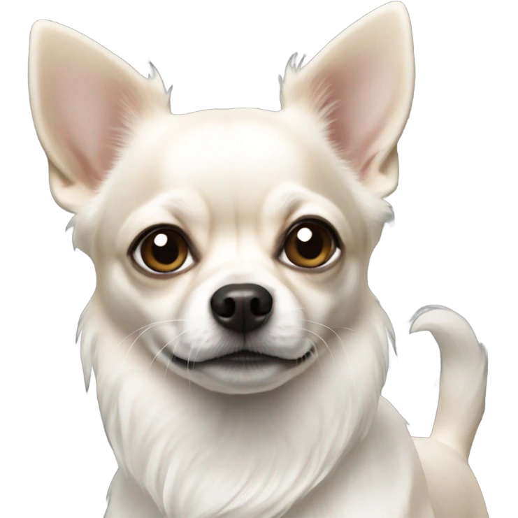 white realistic chihua emoji