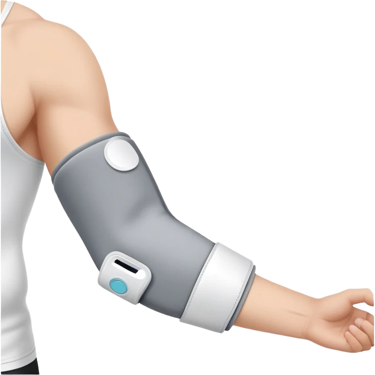 Rollable electronic sleeve for elbow joint therapy and monitoring emoji