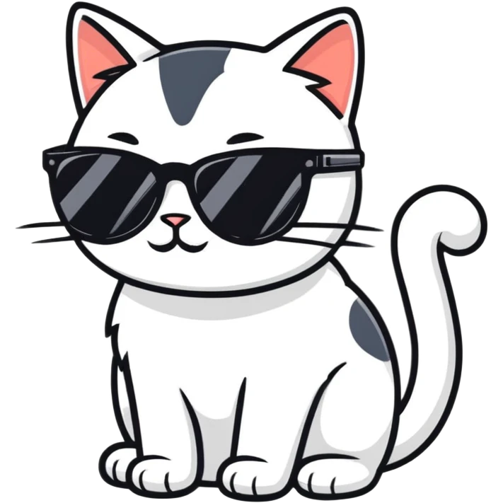 Cat with sunglasses emoji