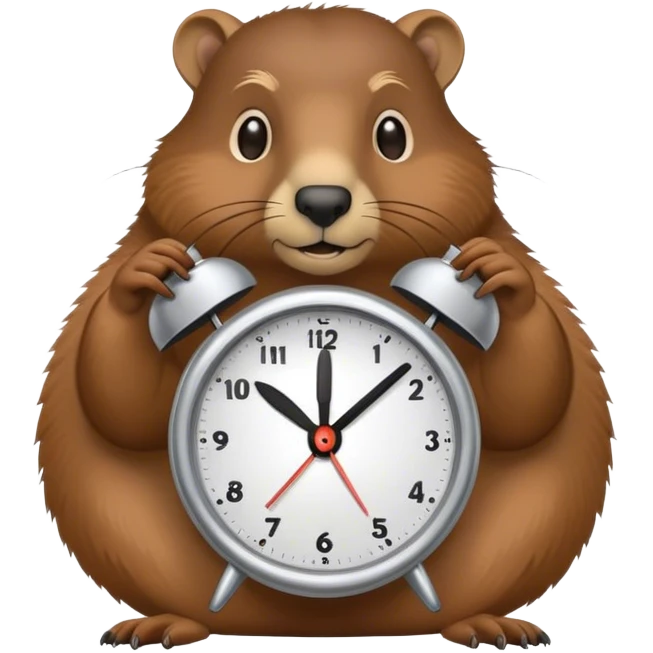 Marmota apagando despertador emoji