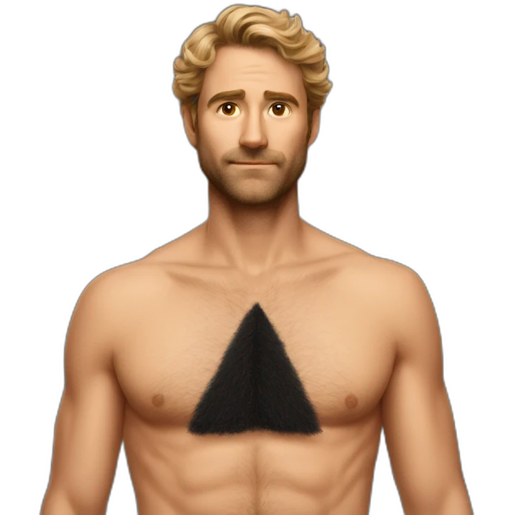 triangle shaped chest hair emoji
