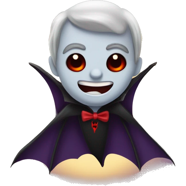 Vampire with bats flying around  emoji