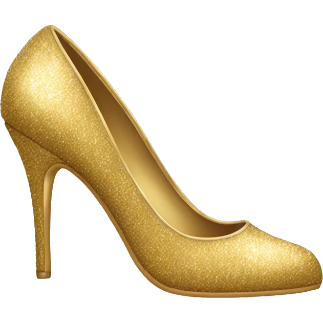 gold shimmery heels  emoji