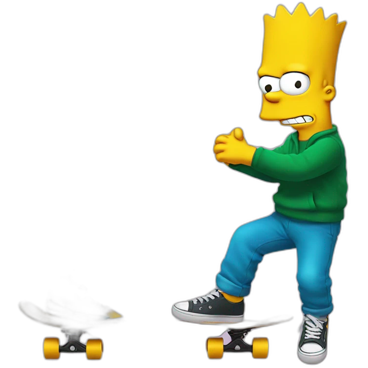 BART SIMPSON WITH SKATE emoji