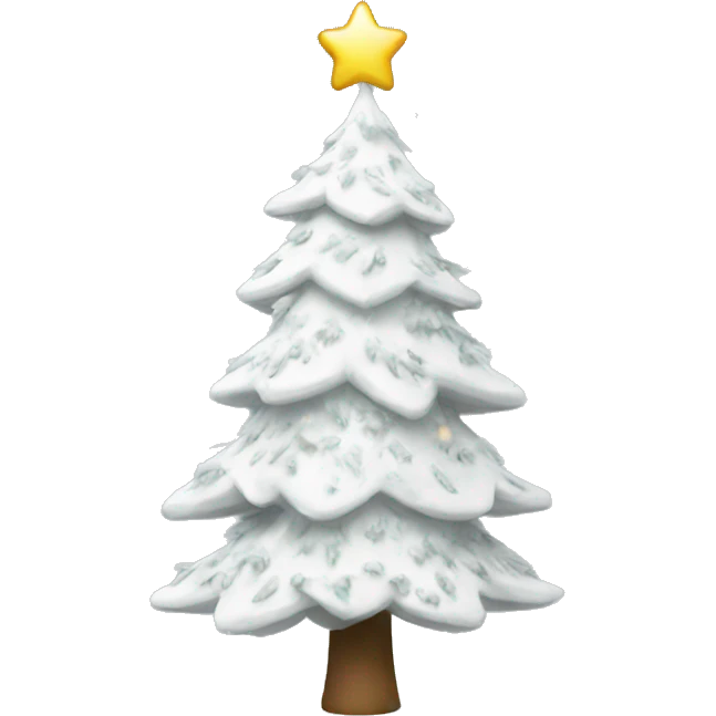 white Christmas tree emoji