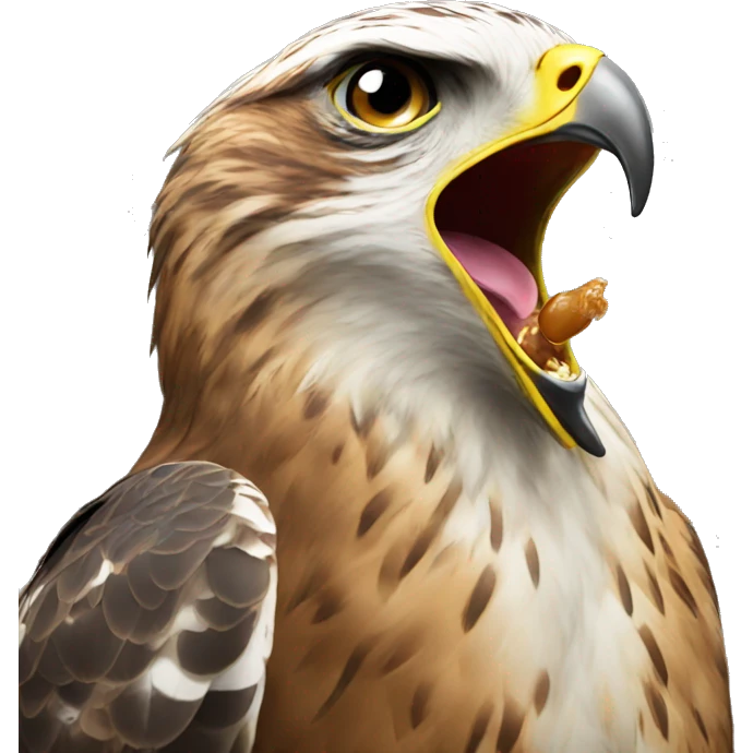 Hawk spitting  emoji