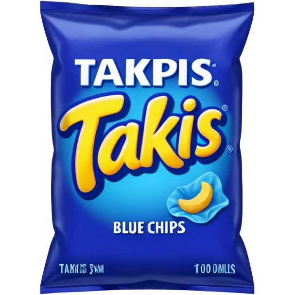 takis blue chips bag
 emoji