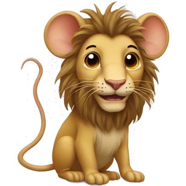 mouse with lion emoji